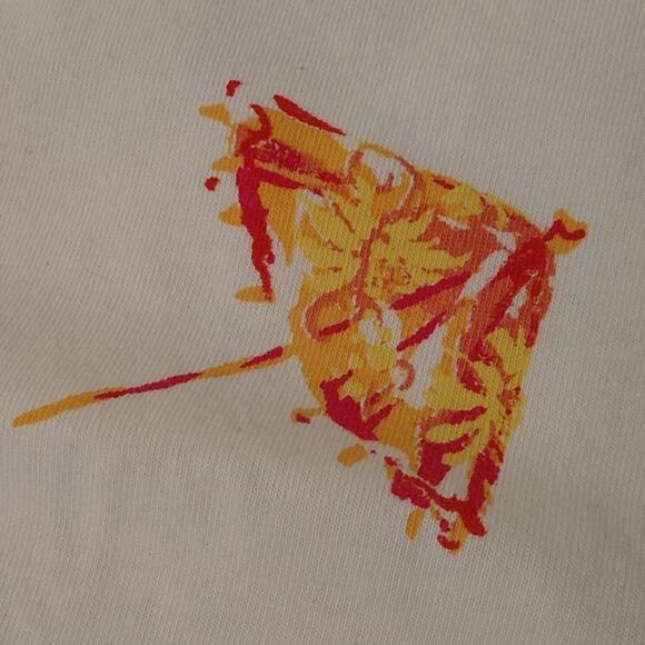 White Cropped Parasol Print Tank size Large - Picture 7 of 8